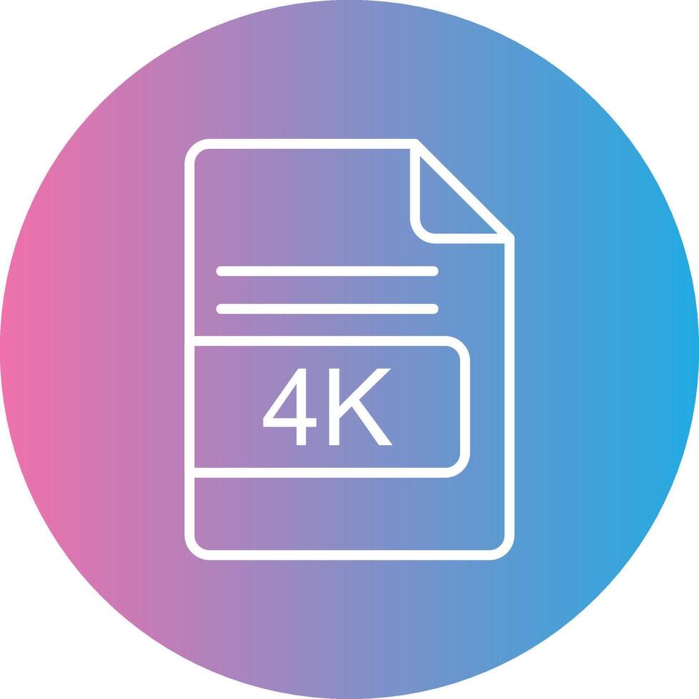 4k Arquivo formato linha gradiente círculo ícone vetor