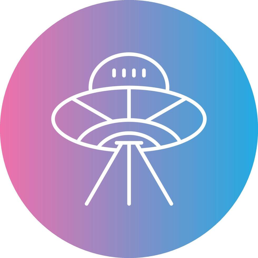 estrangeiro nave espacial linha gradiente círculo ícone vetor