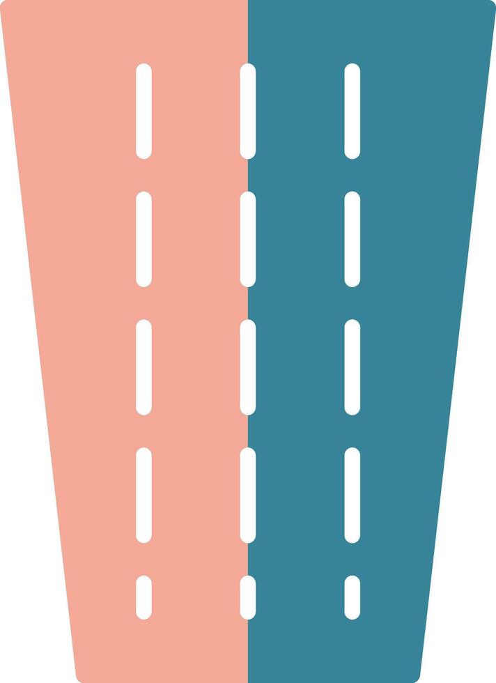 ícone de duas cores de glifo de estrada vetor