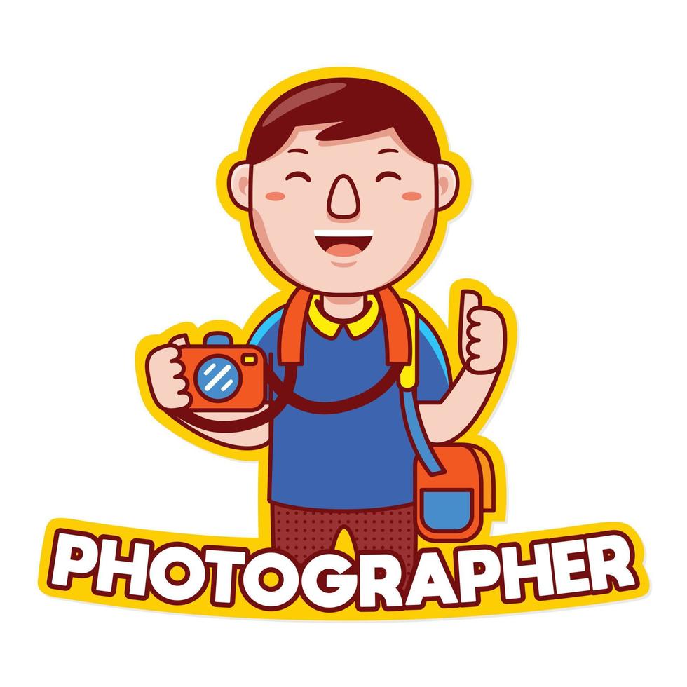 logotipo da profissão de fotógrafo vetor