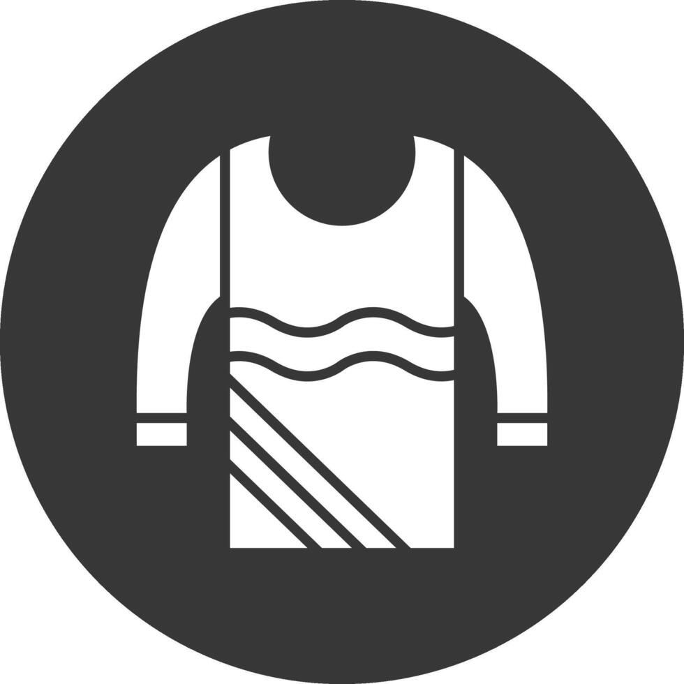 ícone invertido de glifo de suéter vetor