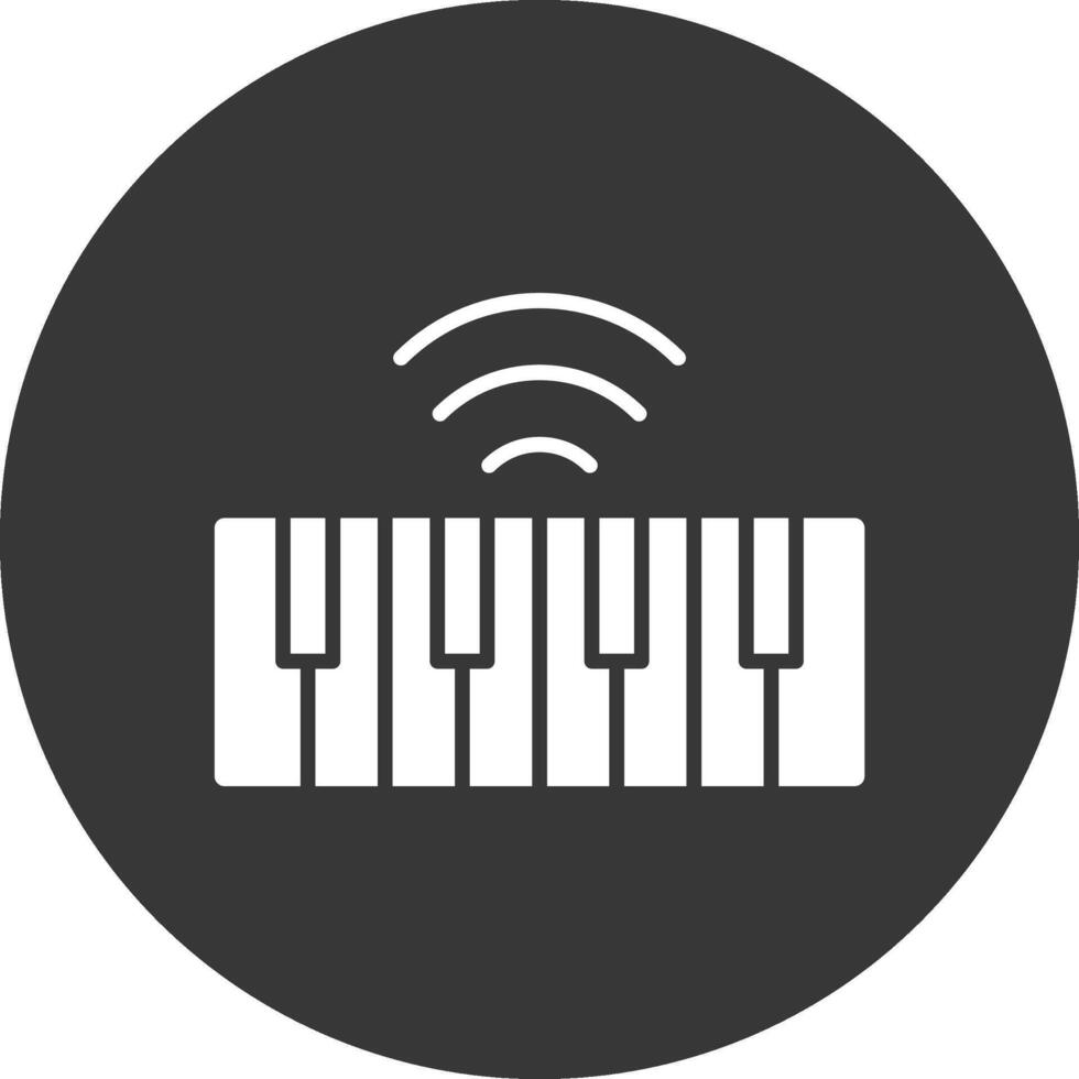 ícone invertido do glifo do teclado vetor