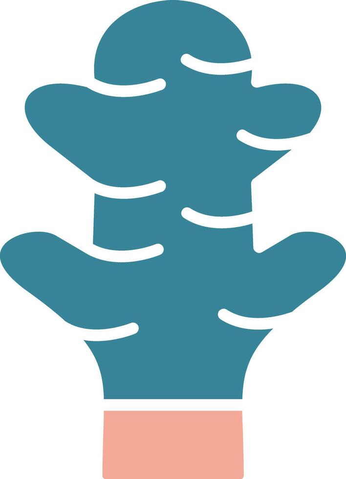 ícone de duas cores de glifo de gengibre vetor