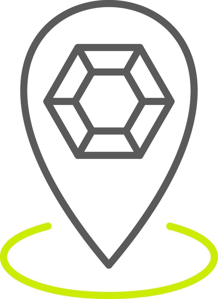 ícone de duas cores da linha de localização vetor