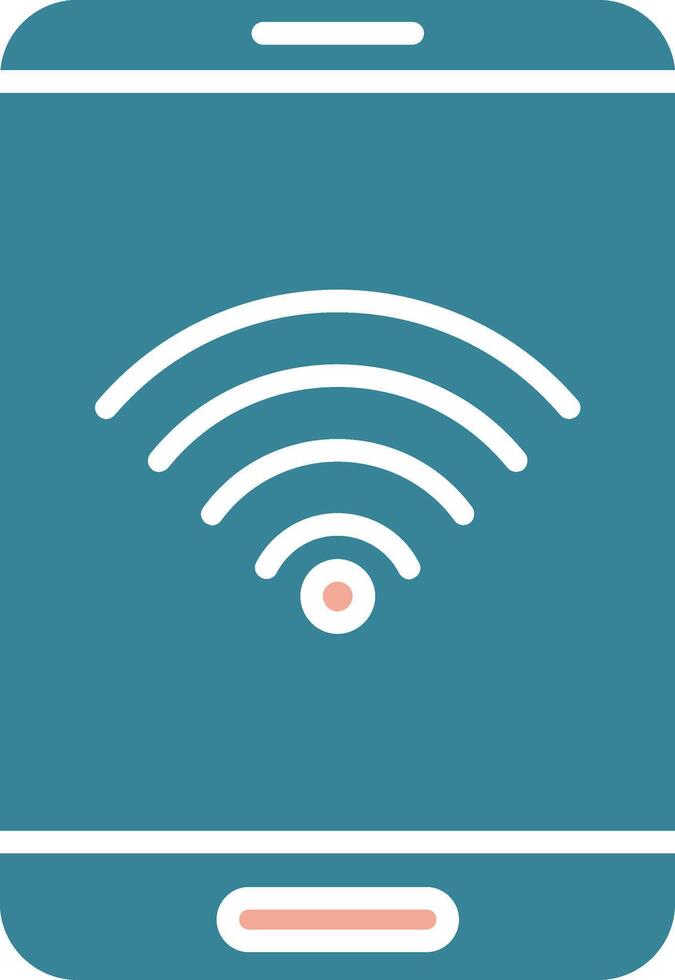 ícone de duas cores de glifo wi-fi vetor