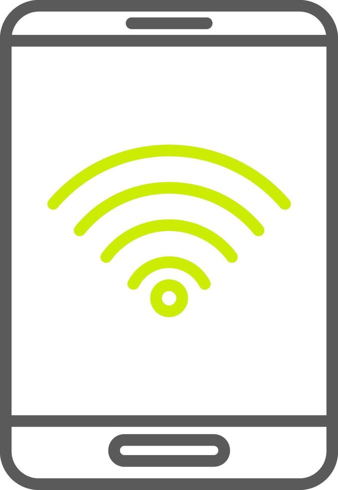 ícone de duas cores de linha wi-fi vetor