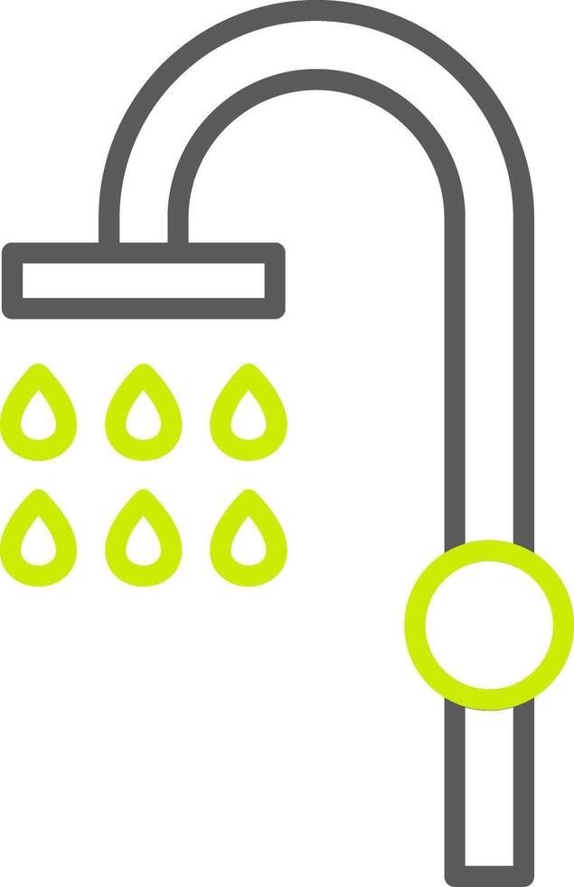 ícone de duas cores da linha de chuveiro vetor