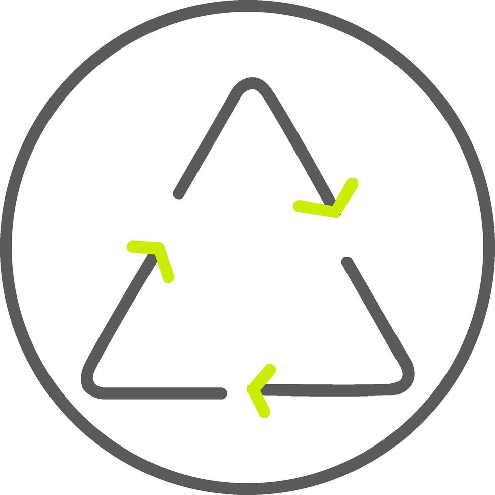 ícone de duas cores de linha de reciclagem vetor