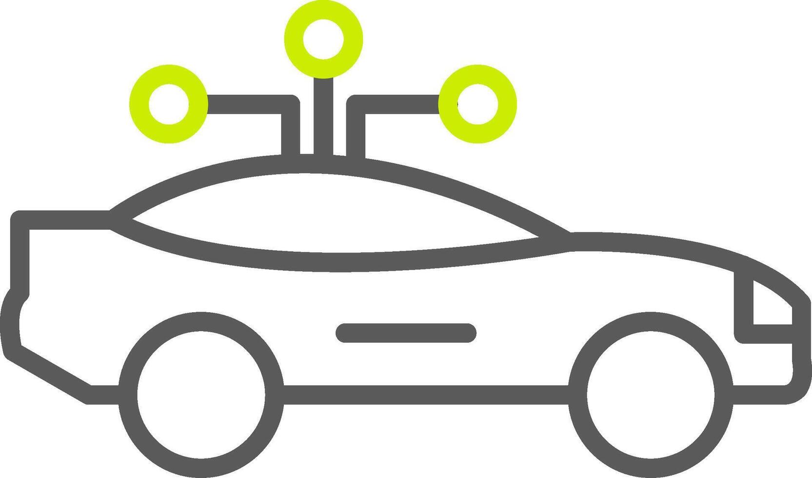 ícone de duas cores de linha de carro inteligente vetor