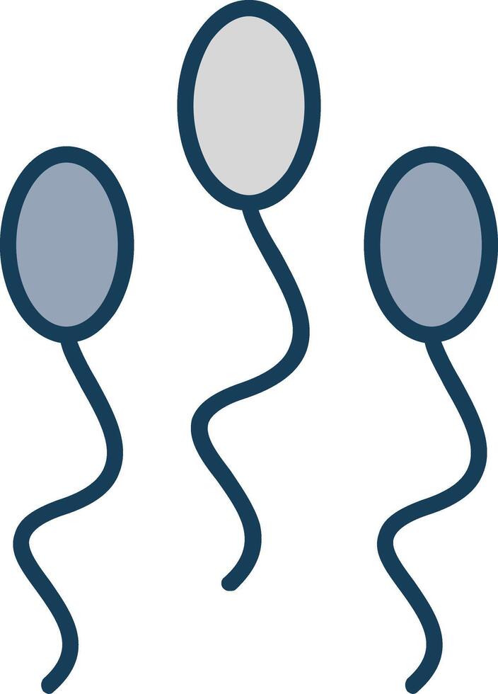 esperma linha preenchidas cinzento ícone vetor
