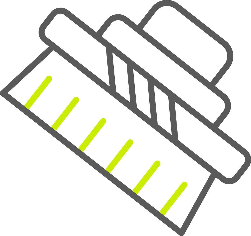 ícone de duas cores de escova de limpeza vetor