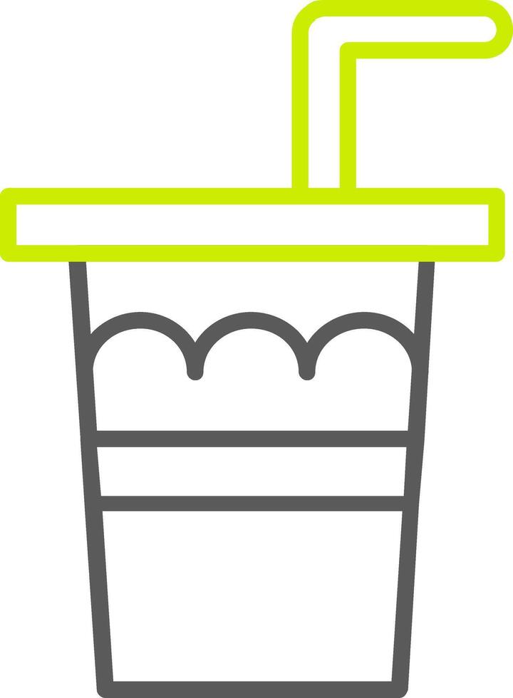 linha de bebida refrigerante ícone de duas cores vetor