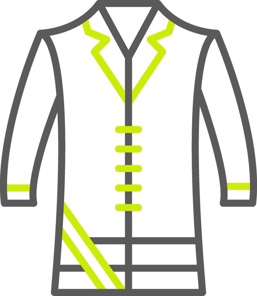 linha de casaco ícone de duas cores vetor