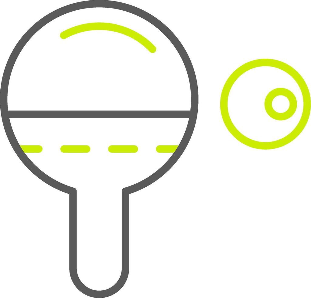 ícone de duas cores de linha de tênis de mesa vetor