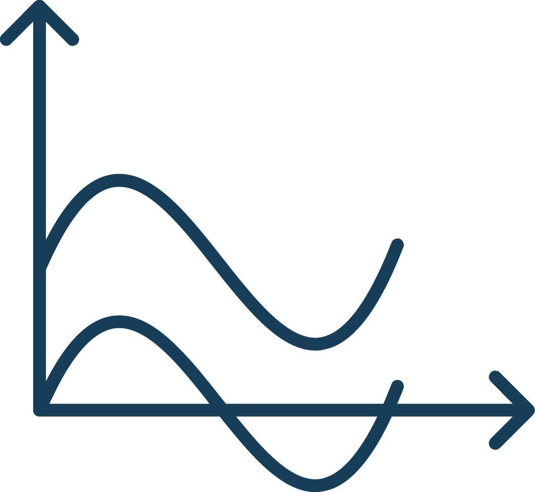 onda gráfico linha preenchidas cinzento ícone vetor