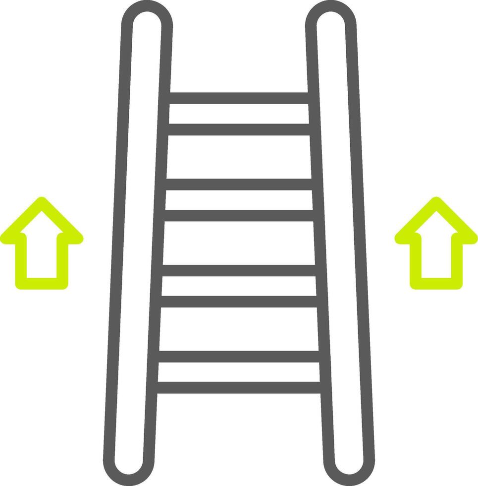 ícone de duas cores de linha de escada vetor