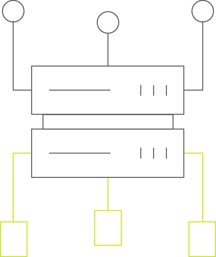 linha de estrutura de dados ícone de duas cores vetor