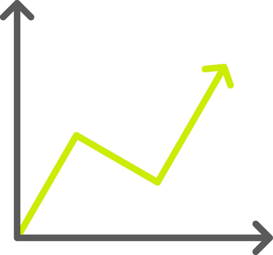 linha dois cor gráfico linha dois cor ícone vetor