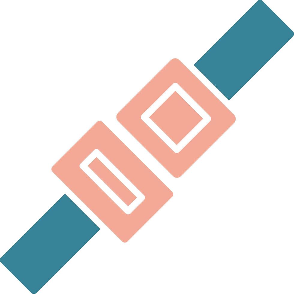 ícone de glifo de duas cores do cinto de segurança vetor