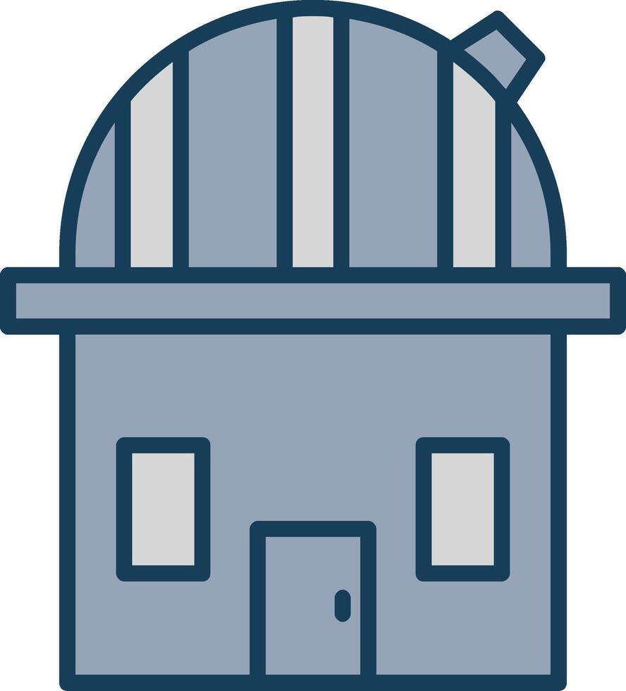 observatório linha preenchidas cinzento ícone vetor