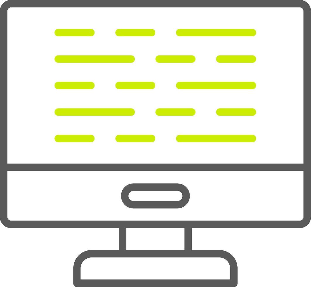 ícone de duas cores da linha de computador vetor