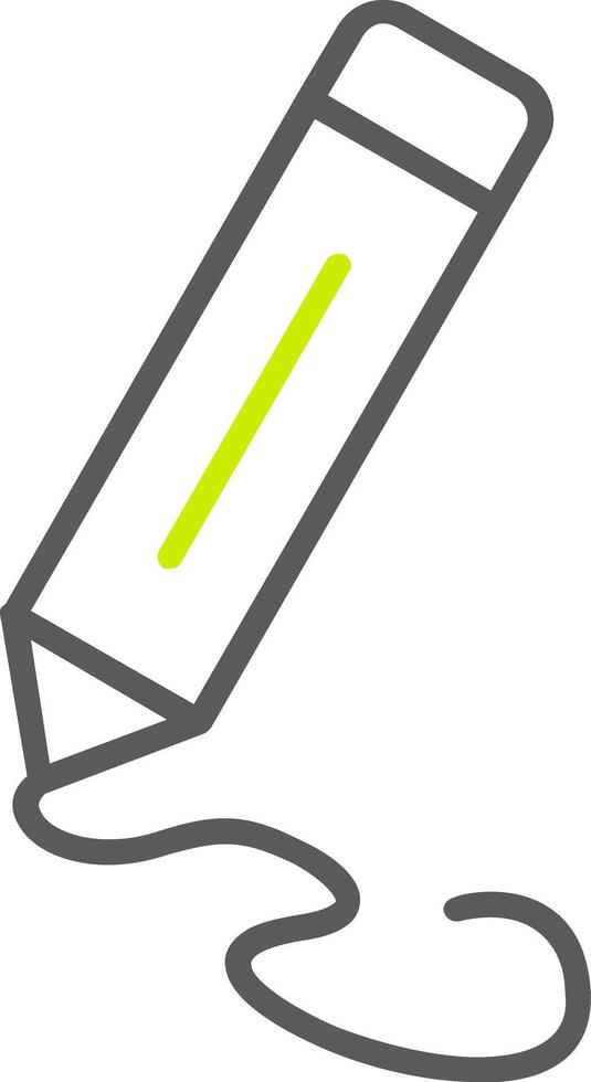 ícone de linha de lápis de duas cores vetor
