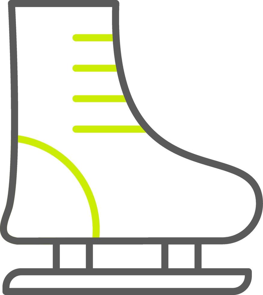 gelo patinação linha dois cor ícone vetor