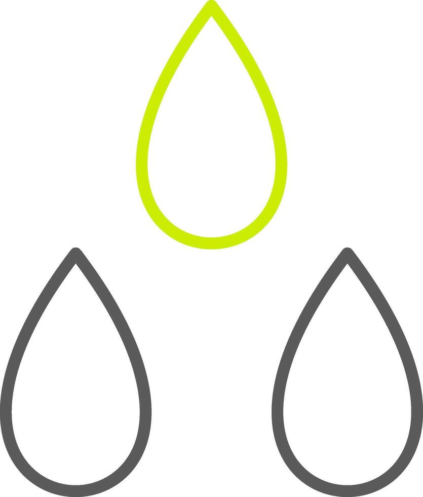 ícone de duas cores de linha de gota d'água vetor