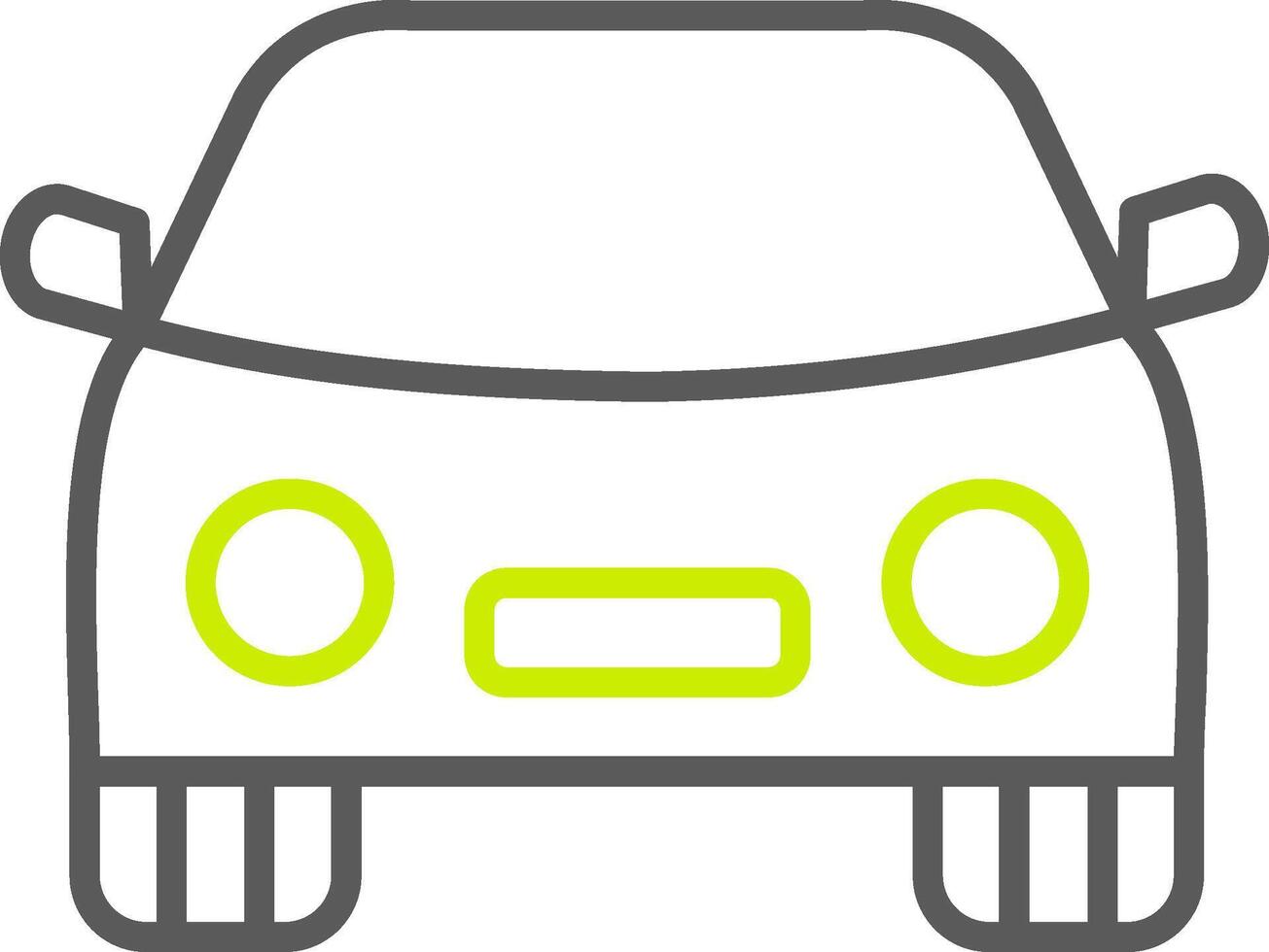 ícone de duas cores de linha de carro vetor
