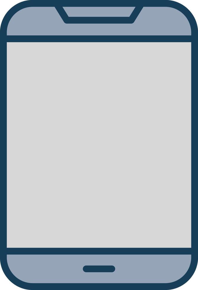 Móvel telefone linha preenchidas cinzento ícone vetor