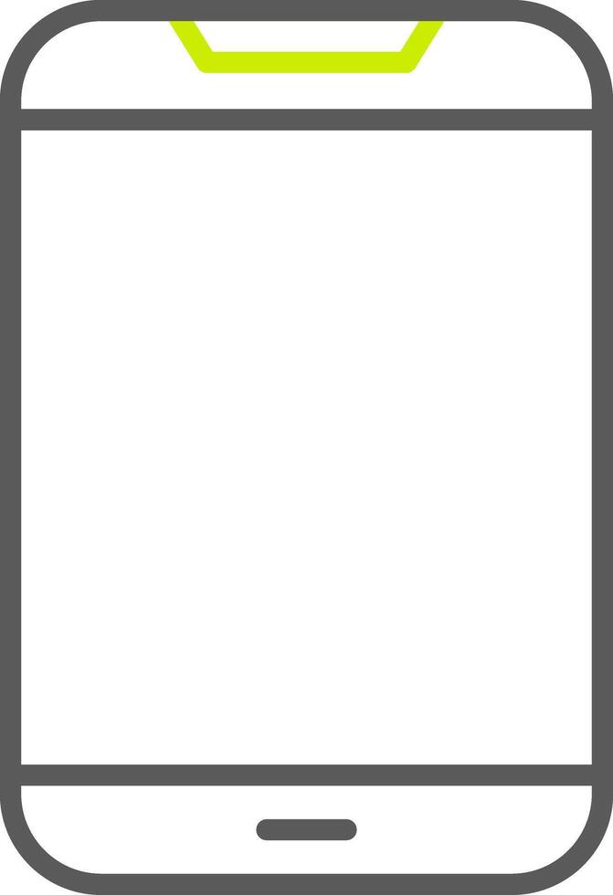 ícone de duas cores de linha de telefone móvel vetor