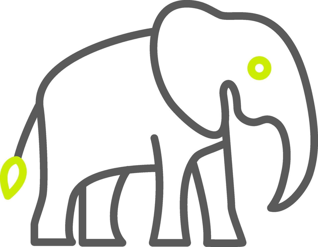 elefante linha ícone de duas cores vetor