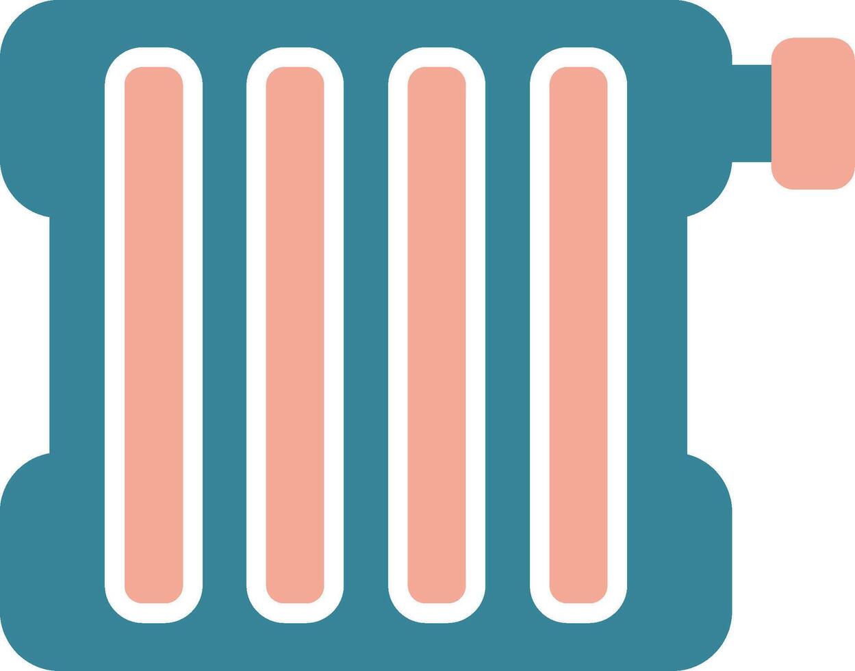 ícone de duas cores de glifo de radiador vetor