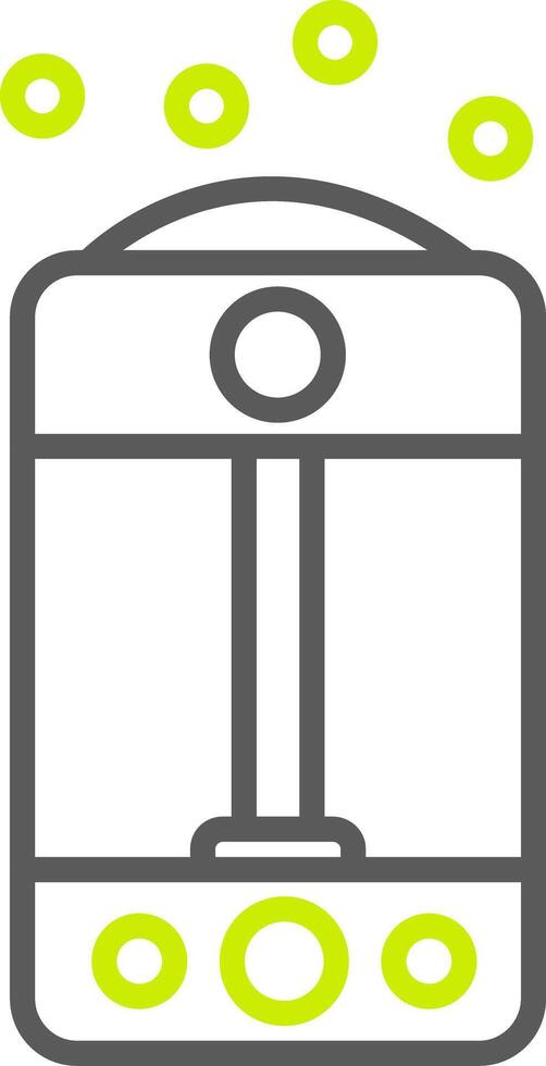 ícone de duas cores de linha umidificador vetor