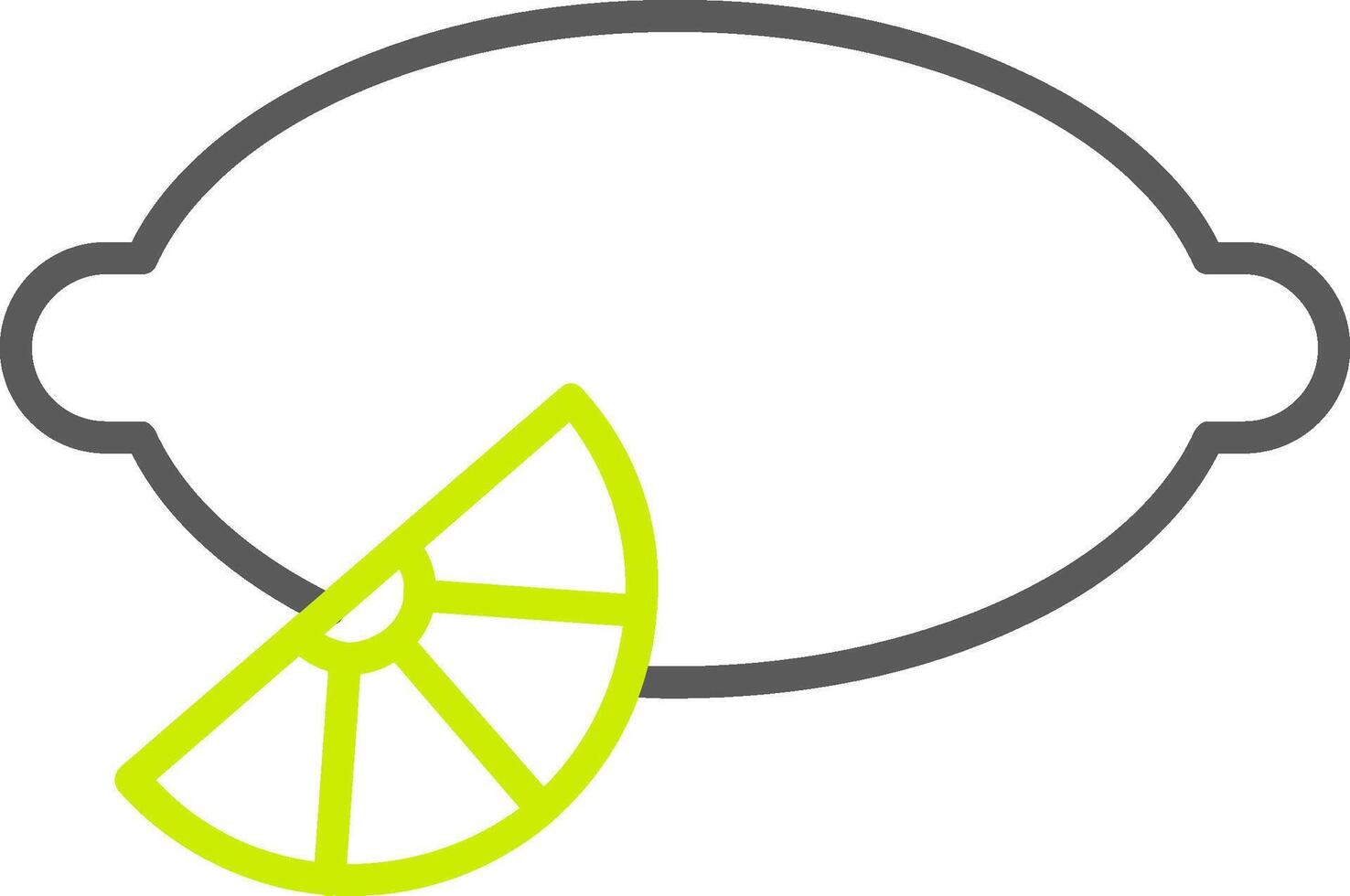 limão linha dois cor ícone vetor
