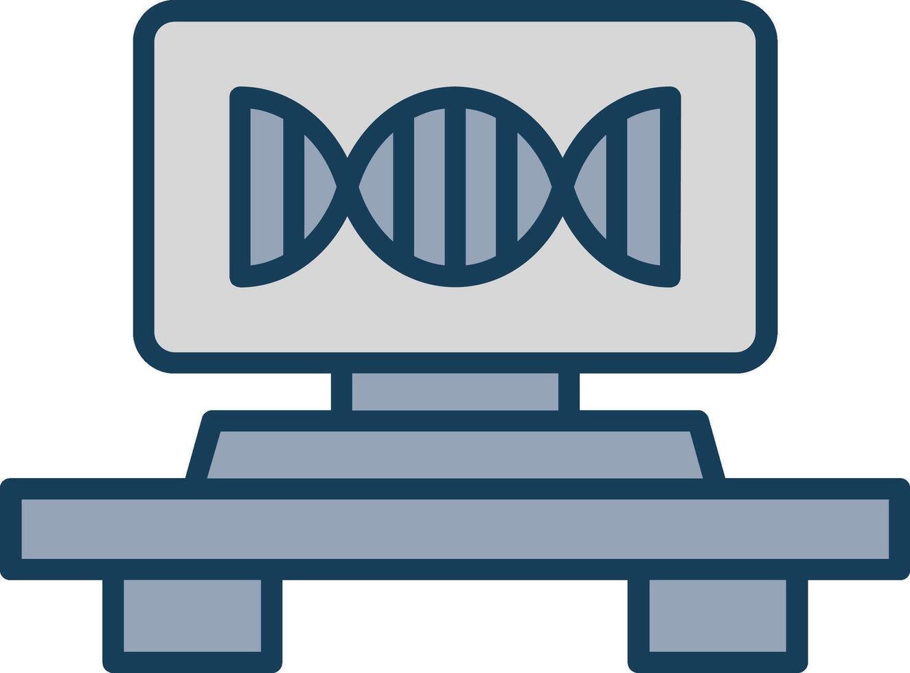 dna vertente linha preenchidas cinzento ícone vetor