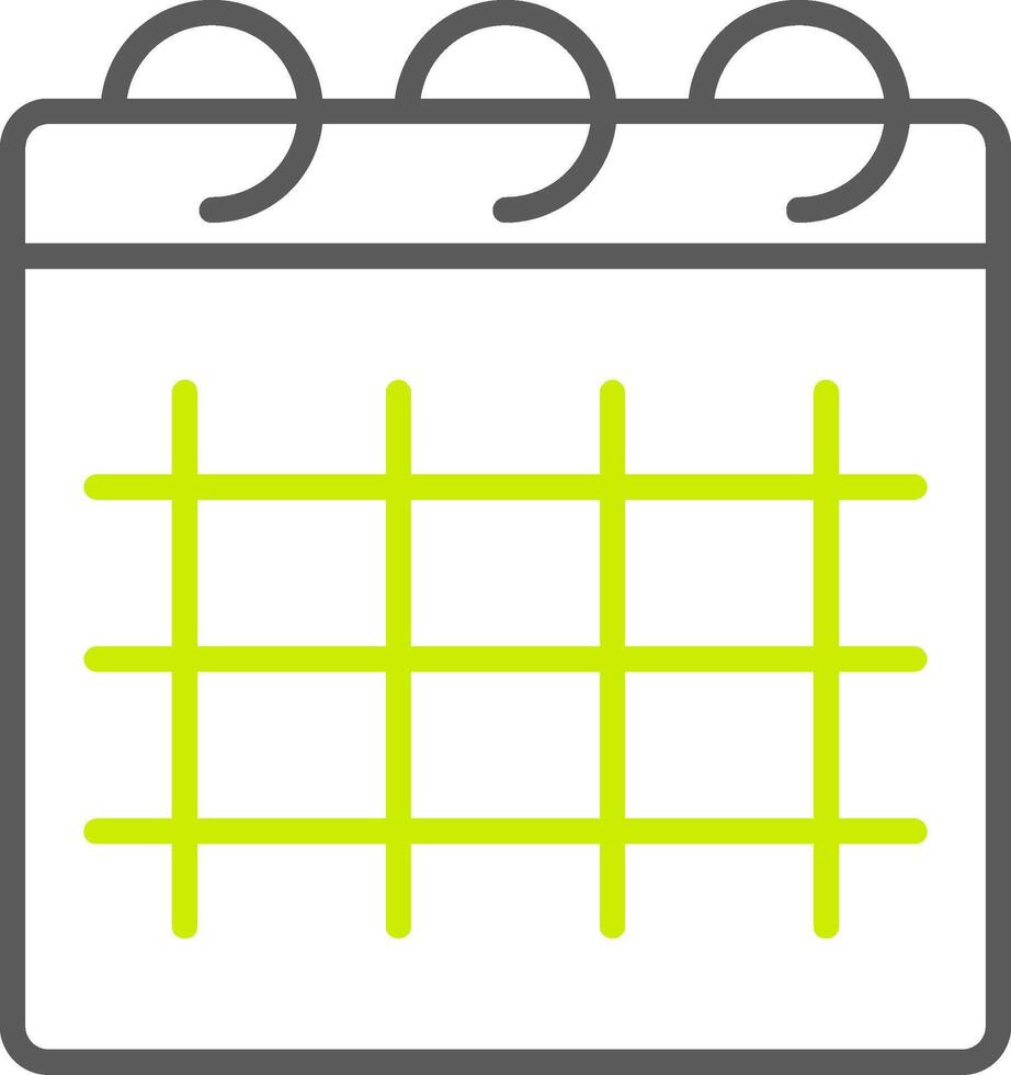 ícone de duas cores da linha do calendário vetor
