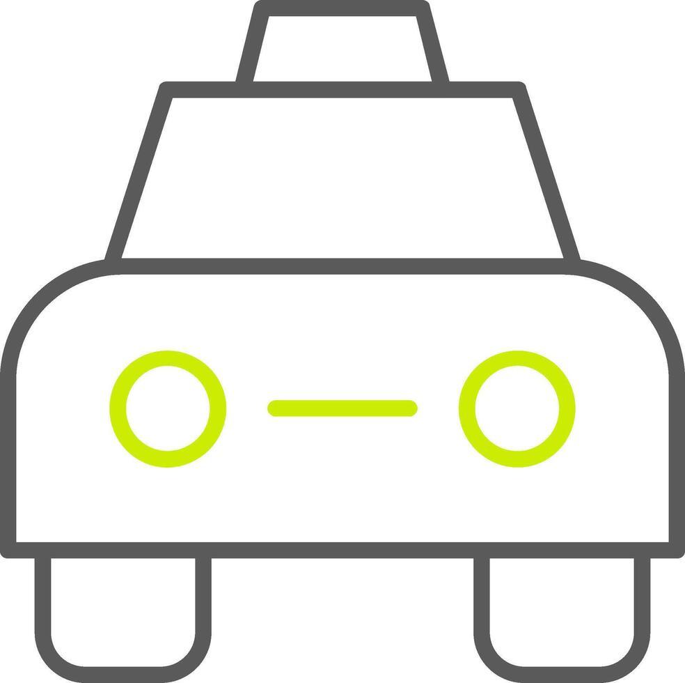ícone de duas cores da linha de táxi vetor