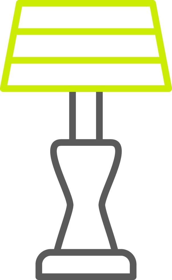 ícone de duas cores da linha da lâmpada vetor