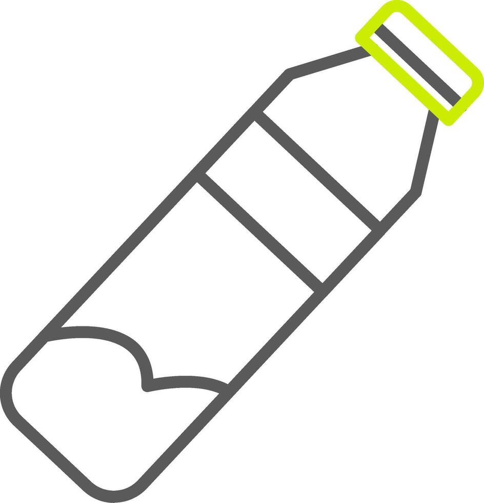 ícone de duas cores da linha de garrafa de água vetor