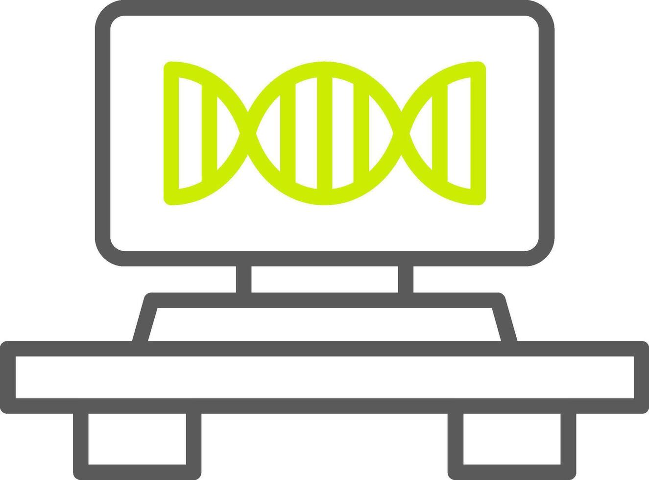 dna vertente linha dois cor ícone vetor