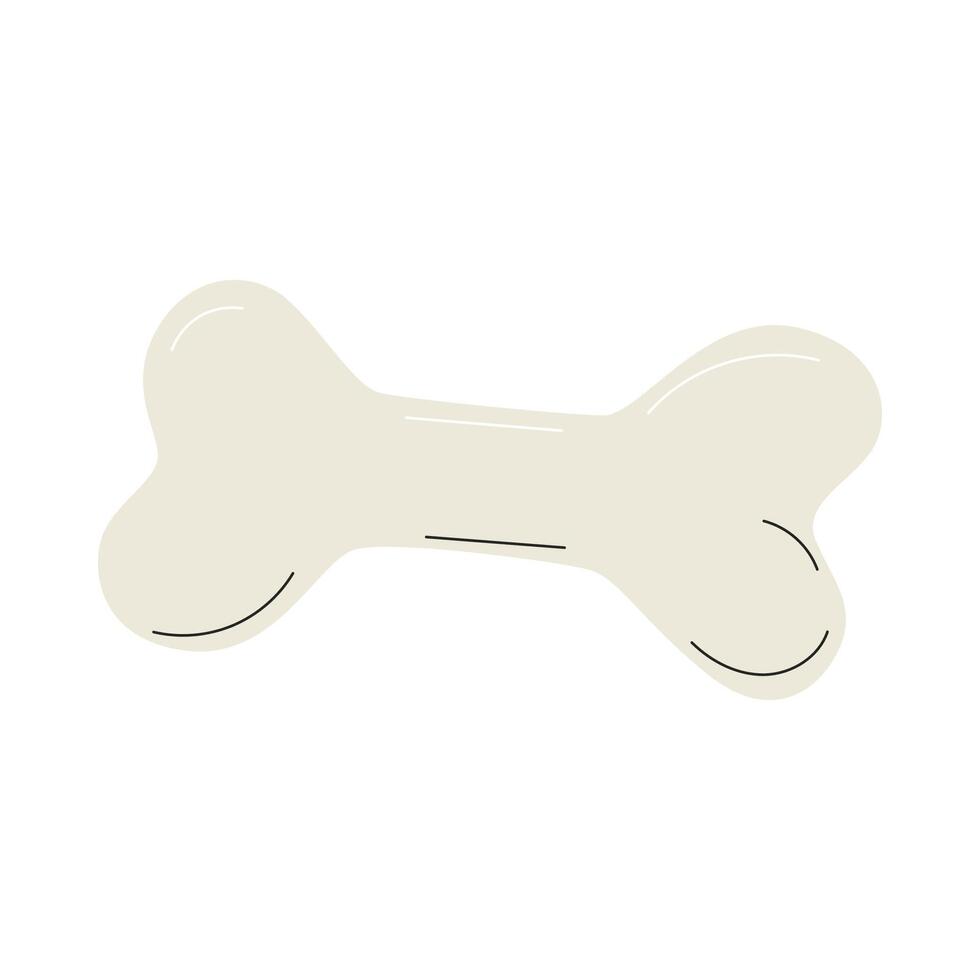 uma osso fez do natural veias para cães. lanches para animais de estimação. uma animal Cuidado item. uma plano ilustração isolado em uma branco fundo. vetor