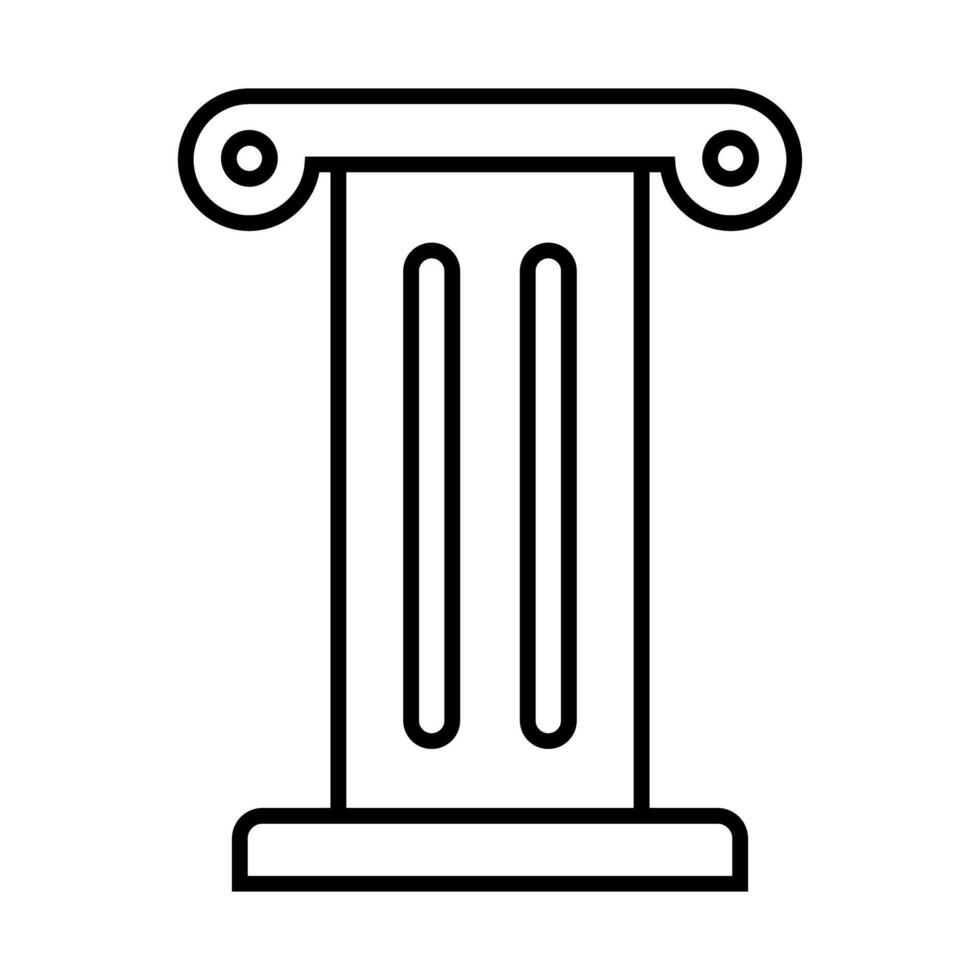 pilar ícone do uma grego têmpora. vetor