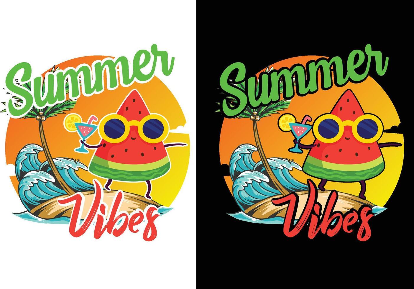 design de camiseta de verão vetor