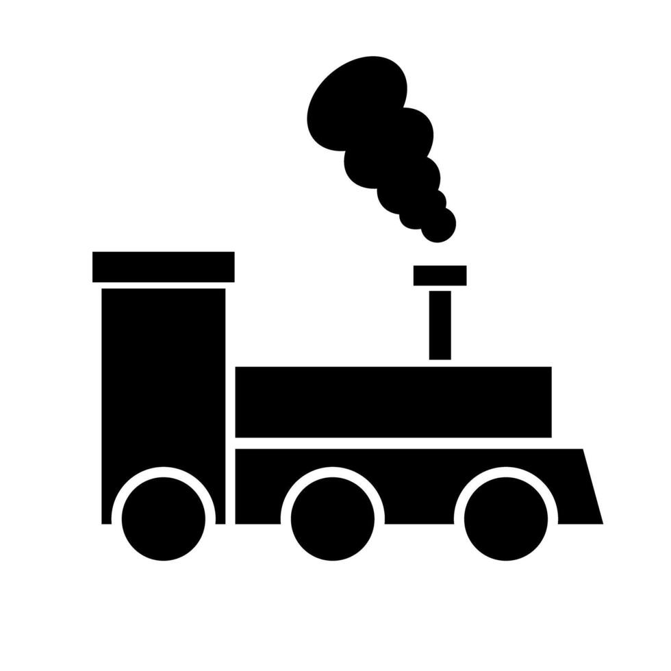 vapor locomotiva silhueta ícone. vetor