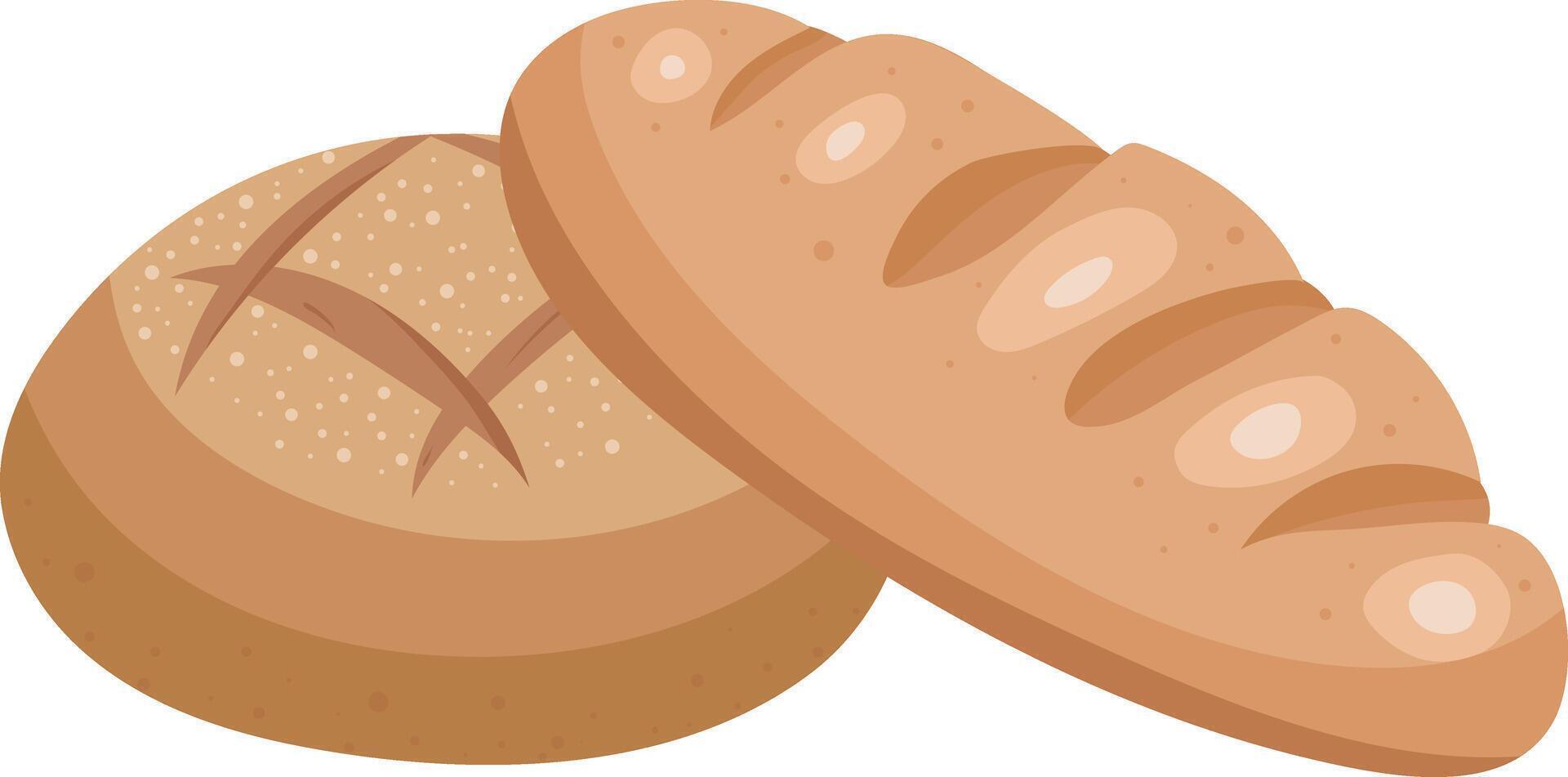 pão Melão pão cesta grandes baguete ilustração gráfico elemento arte cartão vetor