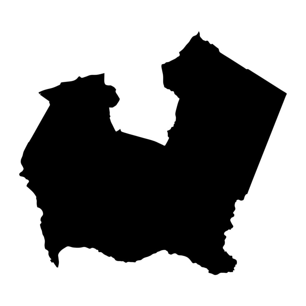nyeri município mapa, administrativo divisão do Quênia. ilustração. vetor