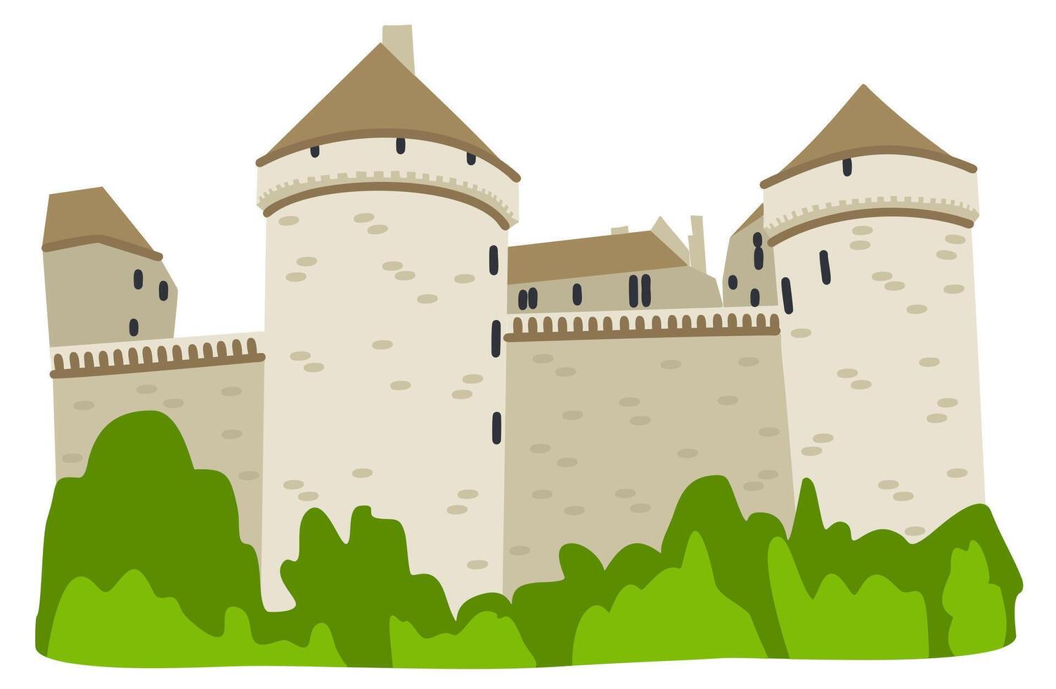 velho castelo. isolado ilustração vetor