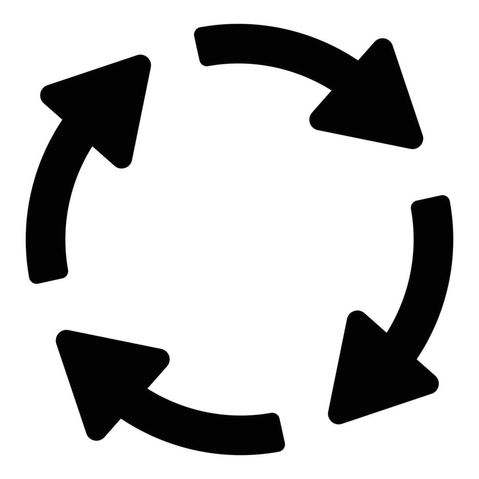 reciclar símbolo ícone. reciclar ou reciclando Setas; flechas ícone. reciclar placa vetor