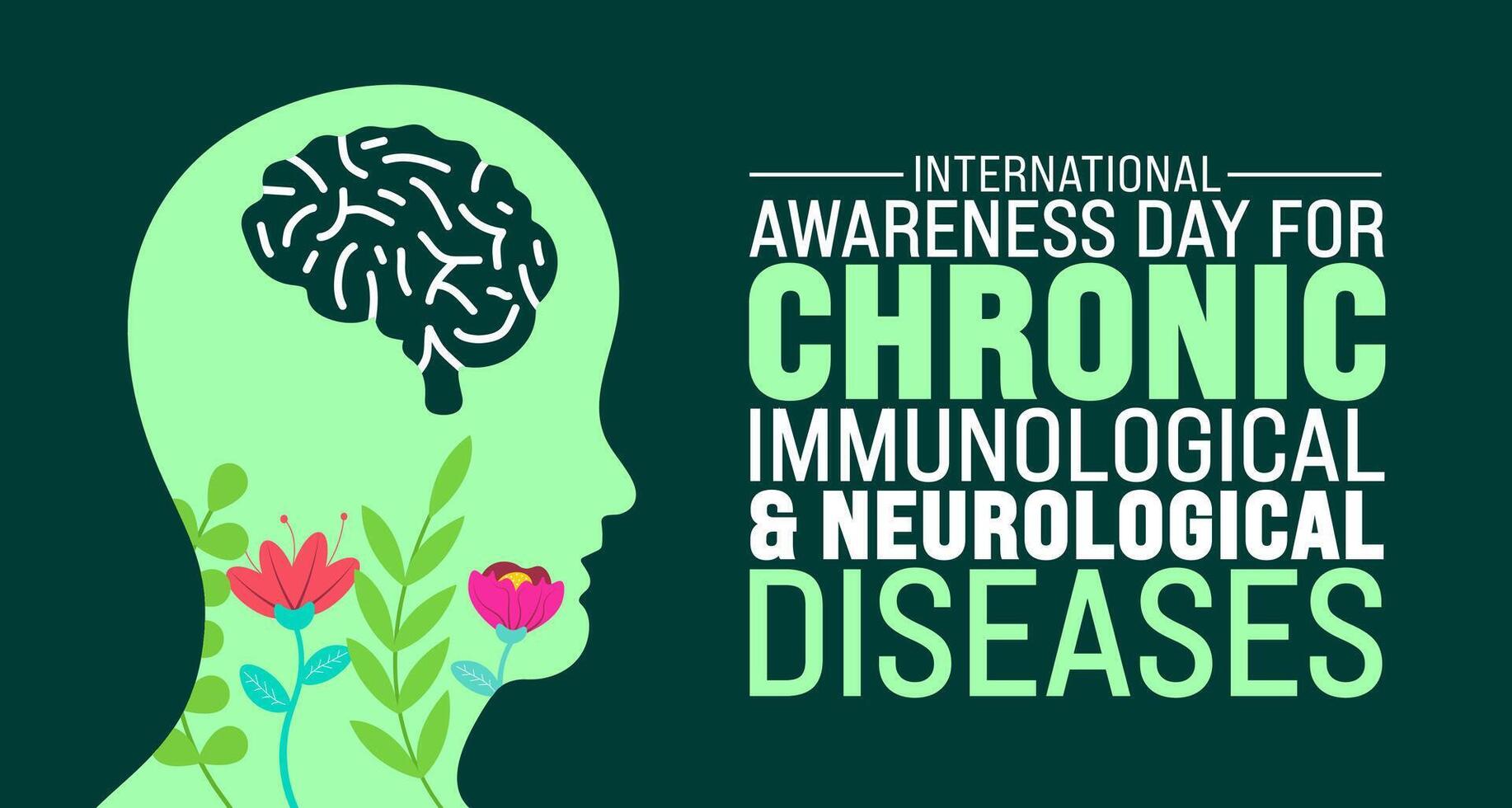 internacional consciência dia para crônica imunológico e neurológico doenças fundo vetor